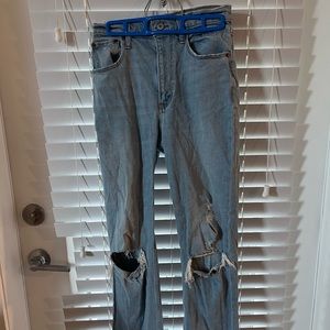 Ankle straight ultra high rise jean by Abercrombie